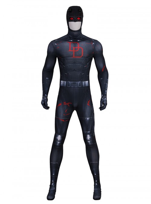 Daredevil Born Again Season 2 Daredevil Black Bodysuit Halloween Cosplay Costume Set