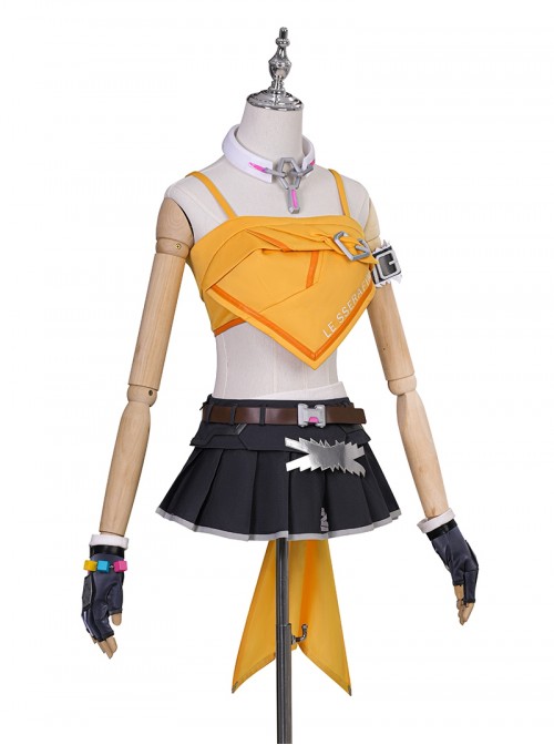 Overwatch 2 X Le Sserafim Collaboration Mercy Angela Ziegler Halloween Cosplay Costume Set