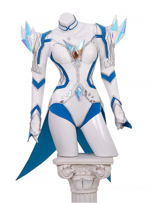 Game Marvel Rivals White Queen Emma Grace Frost Bodysuit Halloween Cosplay Costume Set Without Shoes