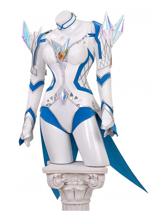 Game Marvel Rivals White Queen Emma Grace Frost Bodysuit Halloween Cosplay Costume Set Without Shoes
