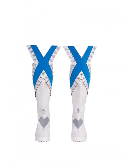 Game Marvel Rivals White Queen Emma Grace Frost Halloween Cosplay Accessories White High Heel Boots