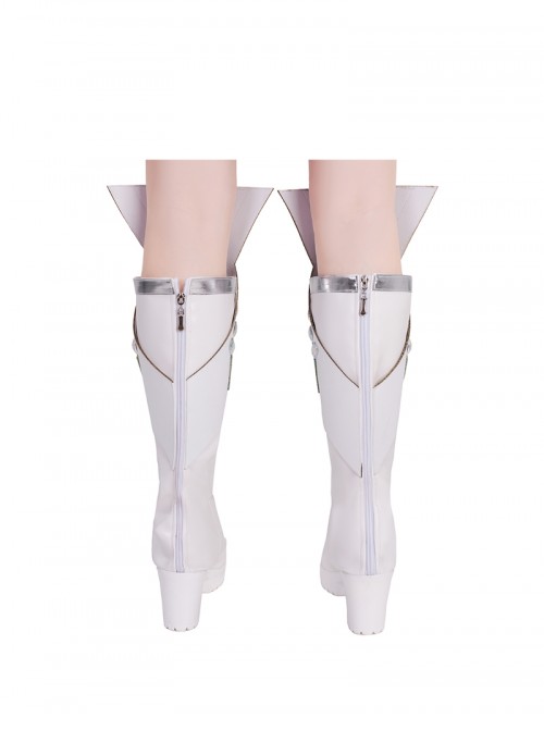 Game Marvel Rivals White Queen Emma Grace Frost Halloween Cosplay Accessories White High Heel Boots