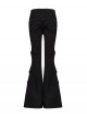 Unique Black Red Patchwork Cool Metal Rivet Decoration Personality Hollow Punk Style Slim Flared Pants