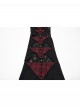 Unique Black Red Patchwork Cool Metal Rivet Decoration Personality Hollow Punk Style Slim Flared Pants