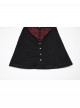 Unique Black Red Patchwork Cool Metal Rivet Decoration Personality Hollow Punk Style Slim Flared Pants