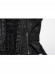 Cool Black Cross Straps Personality Metal Skull Decoration Sexy Punk Style Tube Top