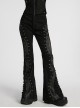 Street Decadent Black Cool Metal Rivet Decoration Personalized Splicing Punk Style Flared Pants