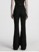 Street Decadent Black Cool Metal Rivet Decoration Personalized Splicing Punk Style Flared Pants