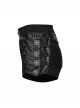 Sexy Black Metal Rivet Skull Decoration Personalized Splicing Design Punk Style Tight Shorts