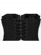Sexy Black Stitching Cool Metal Rivets Decoration Adjustable Cyberpunk Corset