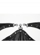 Personalized Black Detachable Mesh Tail Cool Metal Rivet Buckle Decorated Punk Style Shorts