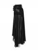 Personalized Black Detachable Mesh Tail Cool Metal Rivet Buckle Decorated Punk Style Shorts