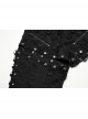 Cool Dark Black Detachable Design Metal Rivet Buckle Decoration Side Personality Hollow Punk Style Flared Pants
