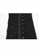 Cool Dark Black Detachable Design Metal Rivet Buckle Decoration Side Personality Hollow Punk Style Flared Pants