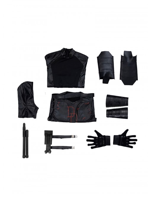 Daredevil Born Again Daredevil 2025 Black Edition Bodysuit Halloween Cosplay Costume Set Without Shoes And Helmet