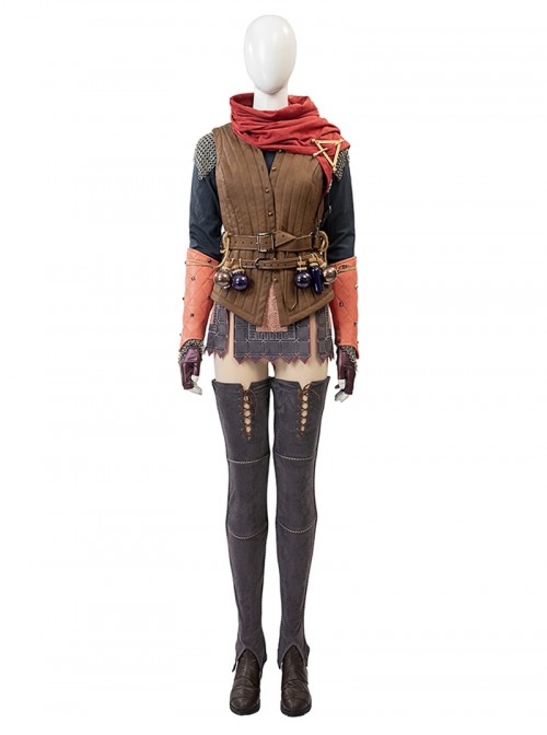 Game Split Fiction Mio Hudson Halloween Cosplay Accessories Brown Shoes