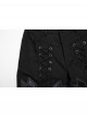 Personalized Black Unique 3D Vinyl Armor Patch Cross Straps Decorated Cyberpunk Style Slim Pants