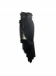 Tight-Fitting Waist Hasp Lace-Up Short Front Long Back Black Punk Half Split Skirt