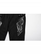 Cool Black 3D Vinyl Patch Personalized Rivet Decoration Unique Splicing Design Cyberpunk Style Slim Pants