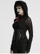 Personalized Black Stitching Design Cool Pointed Hem Metal Rivet Decoration Cyberpunk Style Corset