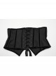 Personalized Black Stitching Design Cool Pointed Hem Metal Rivet Decoration Cyberpunk Style Corset