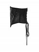 Personalized Black Stitching Design Cool Pointed Hem Metal Rivet Decoration Cyberpunk Style Corset