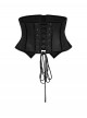 Personalized Black Stitching Design Cool Pointed Hem Metal Rivet Decoration Cyberpunk Style Corset