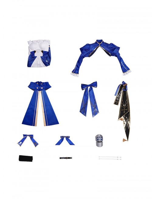 Honkai Star Rail X Fate Stay Night Unlimited Blade Works Collaboration Saber Halloween Cosplay Costume Set Without Shoes