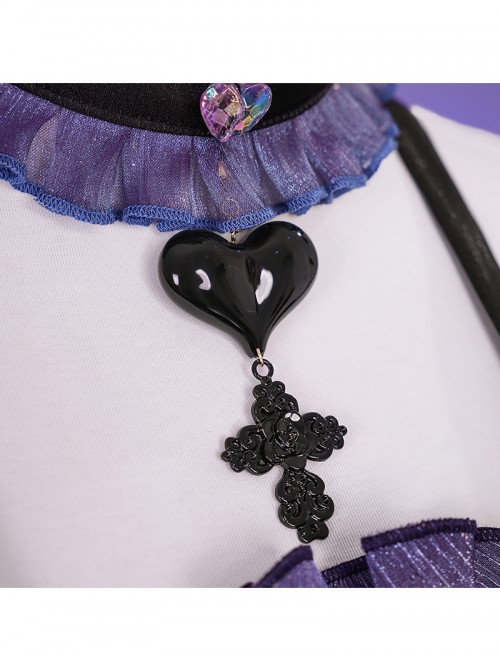 Honor Of Kings X Sanrio Characters Collaboration Kuromi Heart Angela Halloween Cosplay Costume Set