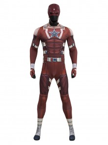 Thunderbolts Red Guardian Alexi Shostakov Bodysuit Halloween Cosplay Costume Set Without Shoes