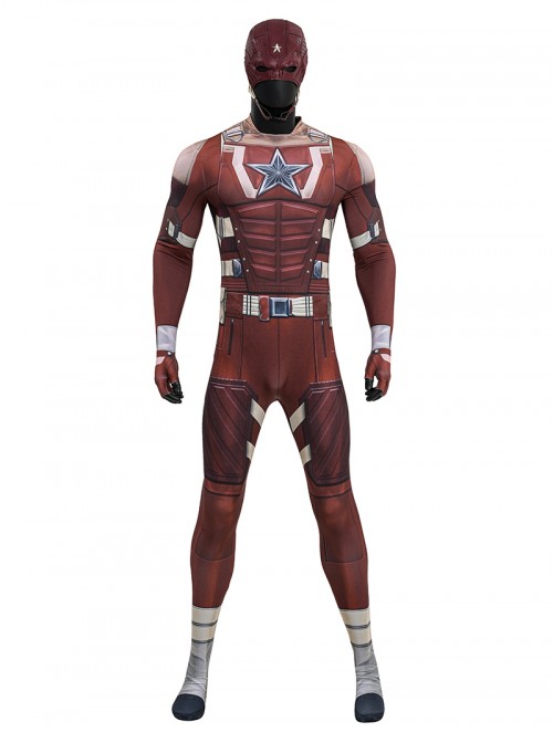 Thunderbolts Red Guardian Alexi Shostakov Bodysuit Halloween Cosplay Costume Set Without Shoes