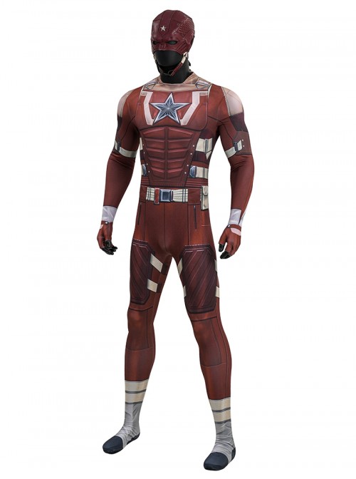 Thunderbolts Red Guardian Alexi Shostakov Bodysuit Halloween Cosplay Costume Set Without Shoes