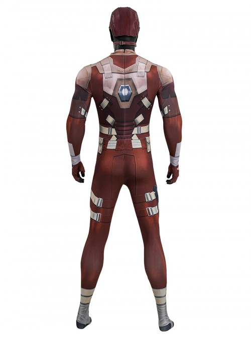 Thunderbolts Red Guardian Alexi Shostakov Bodysuit Halloween Cosplay Costume Set Without Shoes