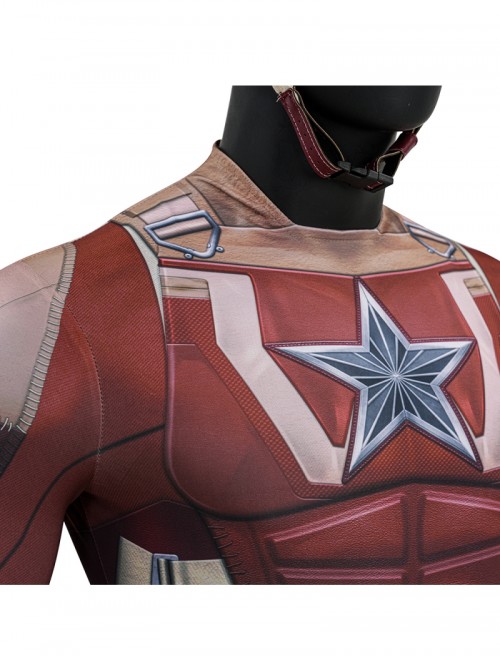 Thunderbolts Red Guardian Alexi Shostakov Bodysuit Halloween Cosplay Costume Set Without Shoes