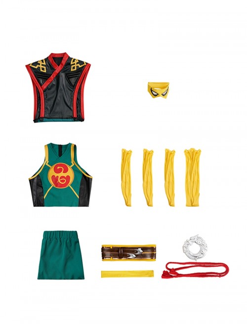 Game Marvel Rivals Iron Fist Halloween Cosplay Costume Set Without Shoes