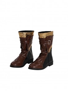 Game Marvel Rivals Iron Fist Halloween Cosplay Accessories Brown Boots