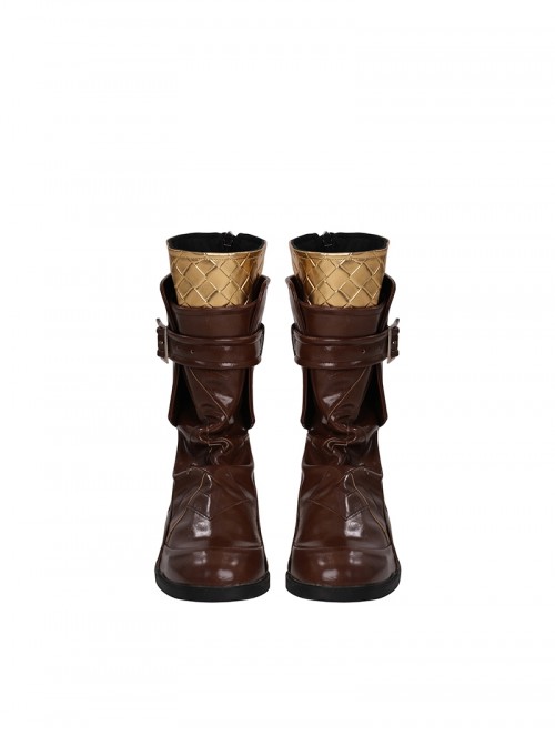 Game Marvel Rivals Iron Fist Halloween Cosplay Accessories Brown Boots
