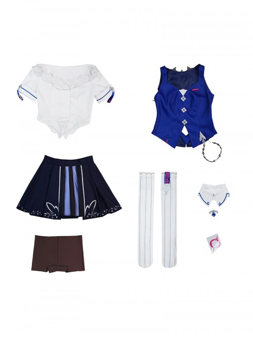 Honkai Impact 3 Seele Vollerei Azure Memories Halloween Cosplay Costume Full Set