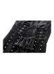 Black Elegant Velvet Unique Bat Deep U Neck Irregular Hem Gothic Style Long Sleeves Slim Dress