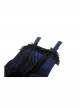 Blue Black Contrast Retro Gorgeous Lace Splicing Gothic Style Lolita Party Baby Doll Dress