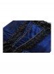 Blue Black Contrast Retro Gorgeous Lace Splicing Gothic Style Lolita Party Baby Doll Dress