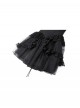 Black Swan Elegant Lace Mesh Patchwork Skirt Gothic Style Suspender Slim Dress