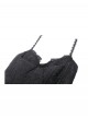 Black Swan Elegant Lace Mesh Patchwork Skirt Gothic Style Suspender Slim Dress