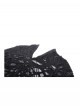 Black Dark Irregular Hole Design Gothic Style Long Sleeves Slim Hooded Dress