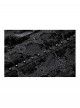 Black Sexy Dreamy One Shoulder Design Exquisite Layered Lace Gothic Style Trumpet Sleeves Dress