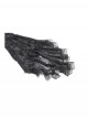 Black Sexy Dreamy One Shoulder Design Exquisite Layered Lace Gothic Style Trumpet Sleeves Dress