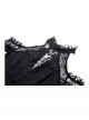 Black Sexy Halterneck Off Shoulder Design Retro Flared Sleeves Exquisite Lace Decoration Gothic Style Dress