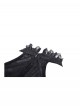 Black Sexy Halterneck Off Shoulder Design Retro Flared Sleeves Exquisite Lace Decoration Gothic Style Dress
