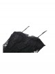 Black Sexy Lace Stitching Perspective Side Slit Design Gothic Style Slim Suspender Dress