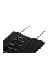 Black Sexy Lace Stitching Perspective Side Slit Design Gothic Style Slim Suspender Dress
